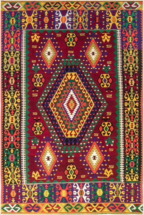 Conceptum Els1782 Alfombra de Terciopelo Multicolor 80 x 120 cm